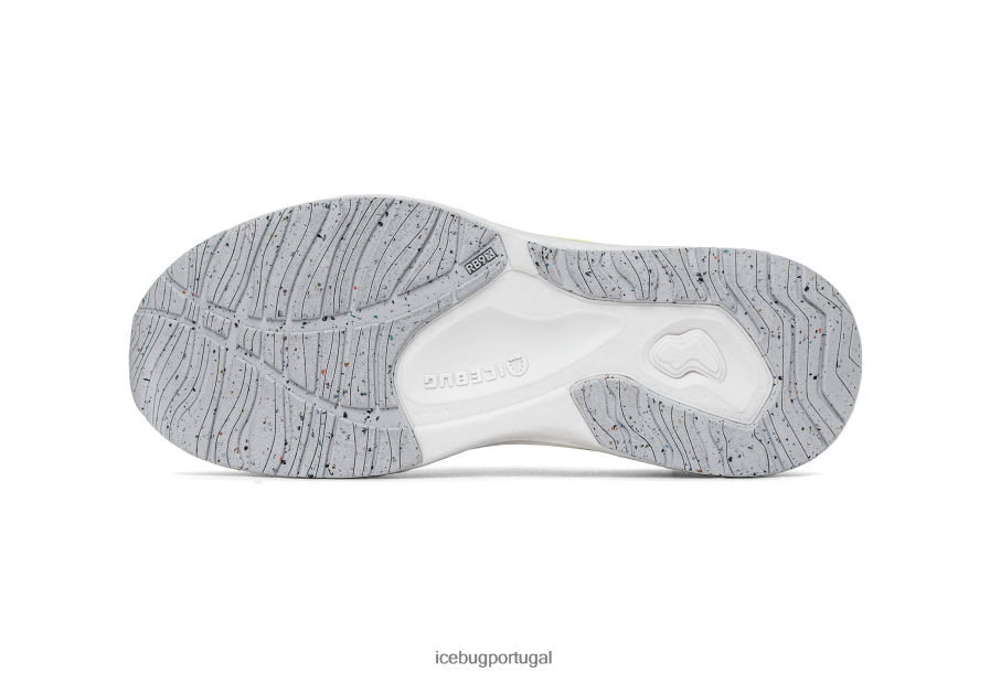 calçados BH2FVB59 homens Icebug aura rb9x correndo cinza claro/limão