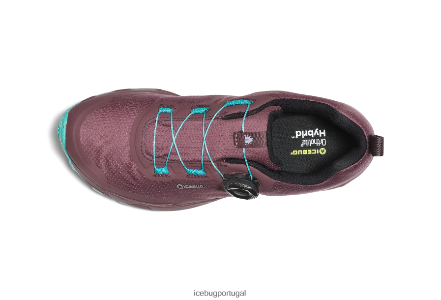 calçados BH2FVB15 mulheres Icebug rover rb9x gtx ameixa em pó/hortelã