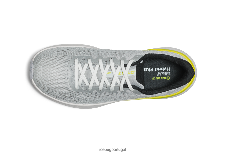 calçados BH2FVB1 mulheres Icebug aura rb9x correndo cinza claro/limão